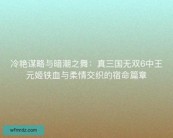 冷艳谋略与暗潮之舞：真三国无双6中王元姬铁血与柔情交织的宿命篇章